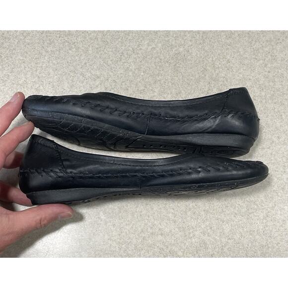 BORN Leather YARA Flats Ballet Women's US 8 /EU 39 Shoes Slip On Black - Picture 5 of 10